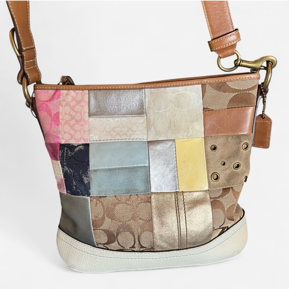 Vintage Coach Patch Work Crossbody (excellent con… - image 2
